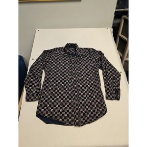 Vintage Nautica Long Sleeve Shirt All Over Sailing Print Nautical  Adult M